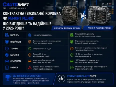 Контрактна (вживана) коробка чи ремонт рідної: що вигідніше та надійніше