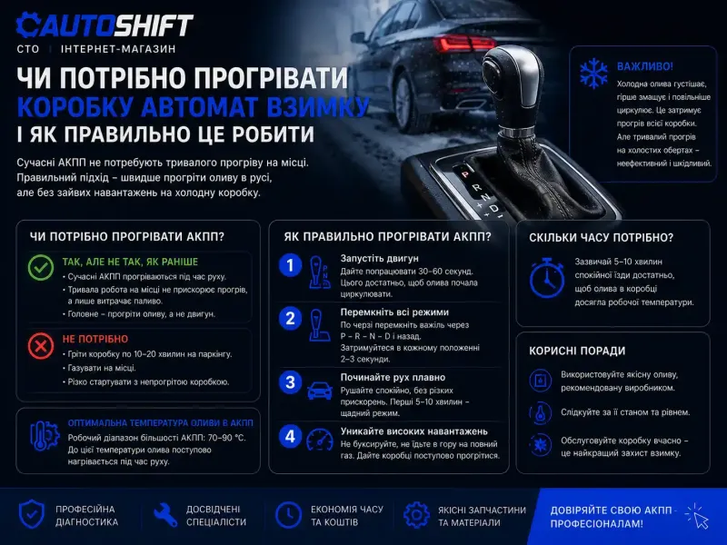 Чи потрібно прогрівати коробку автомат взимку і як правильно це робити | AUTOSHIFT